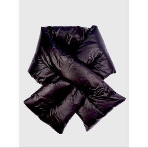 Sleek Black Quilted Scarf